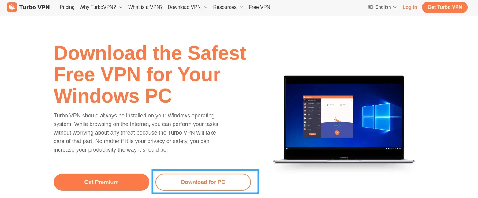 如何在 Windows 上使用 Turbo VPN